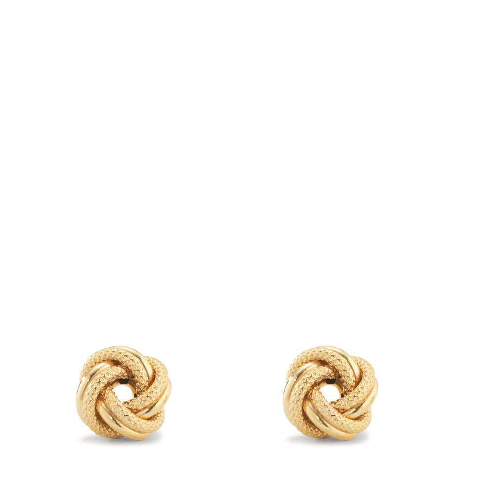 Stud earrings 9k Yellow Gold Knot Ø8.5 mm