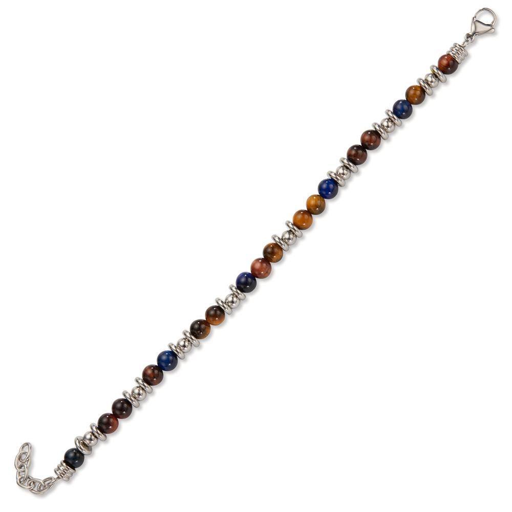 Bracelet Stainless steel Tiger Eye 20-22 cm Ø6.5 mm