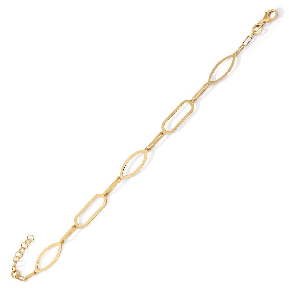 Bracelet Silver Yellow Gold plated 17-19 cm