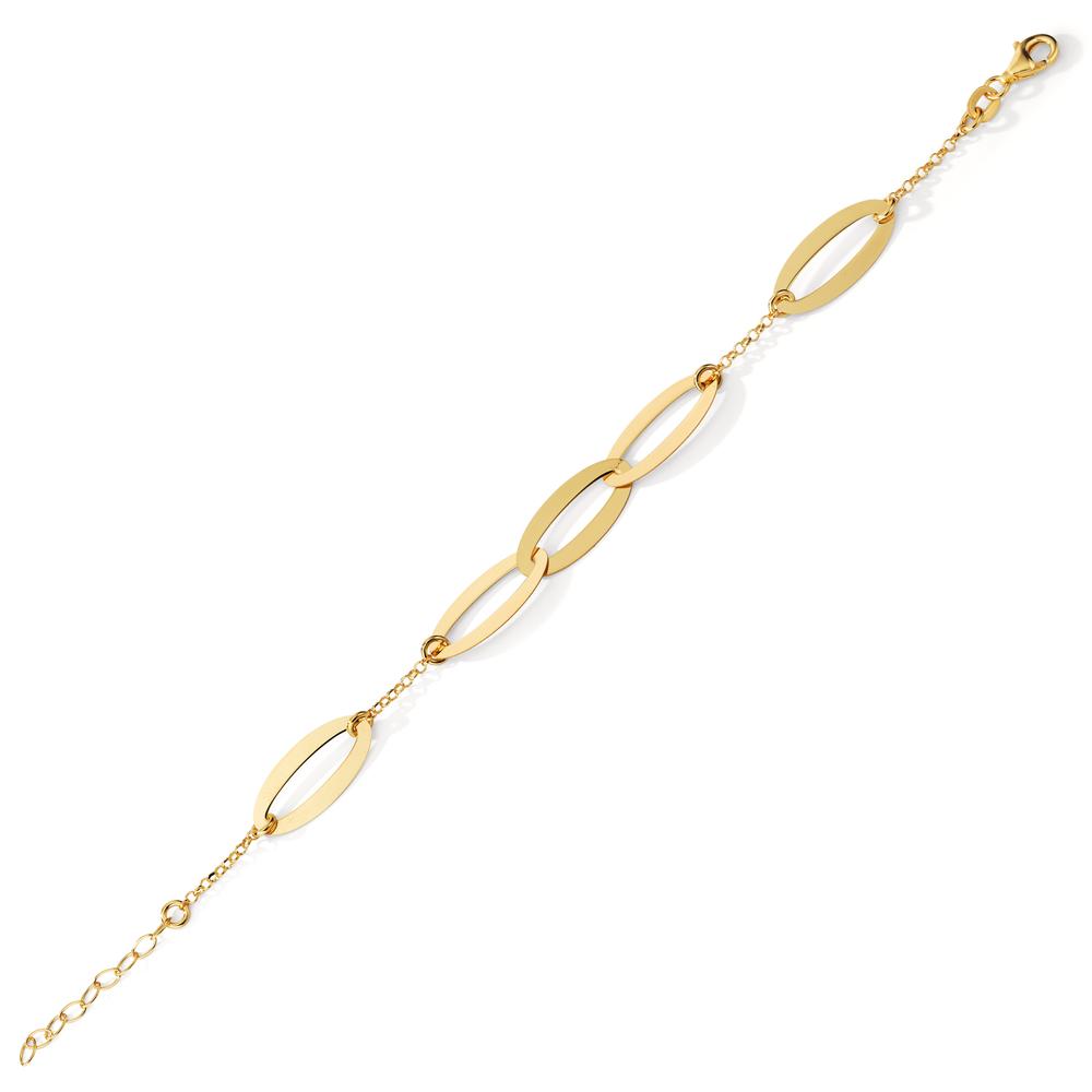 Bracelet Silver Yellow Gold plated 16-19 cm