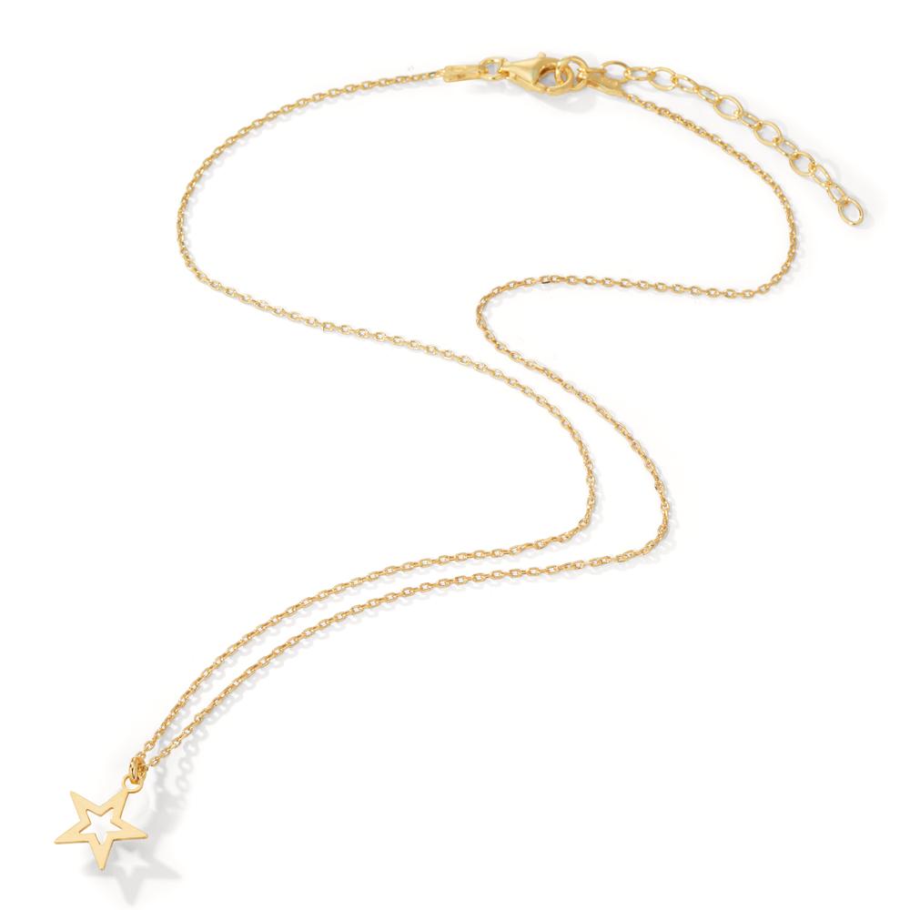 Necklace Silver Yellow Gold plated Star 38-42 cm Ø10 mm