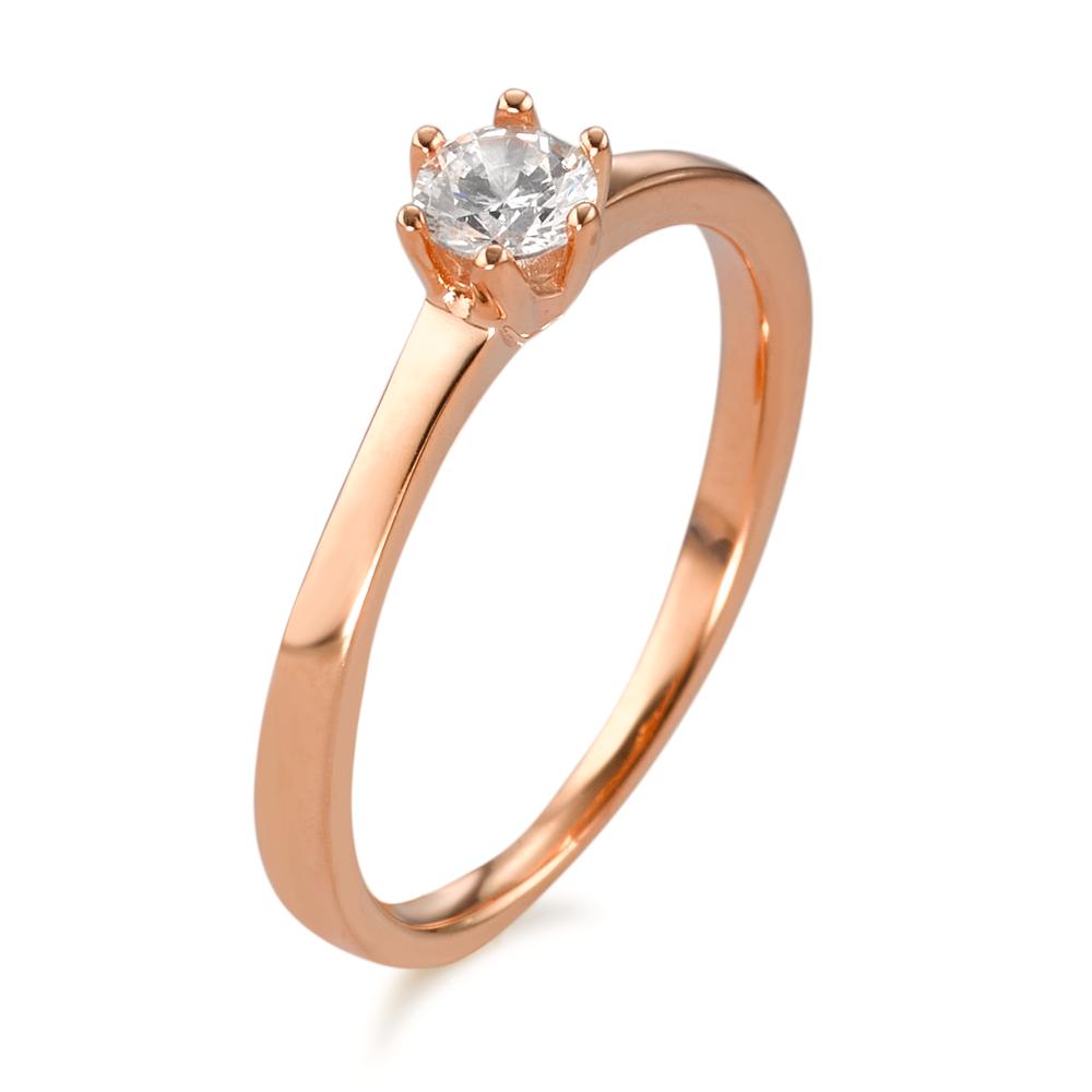 Solitaire ring 9k Rose Gold Zirconia