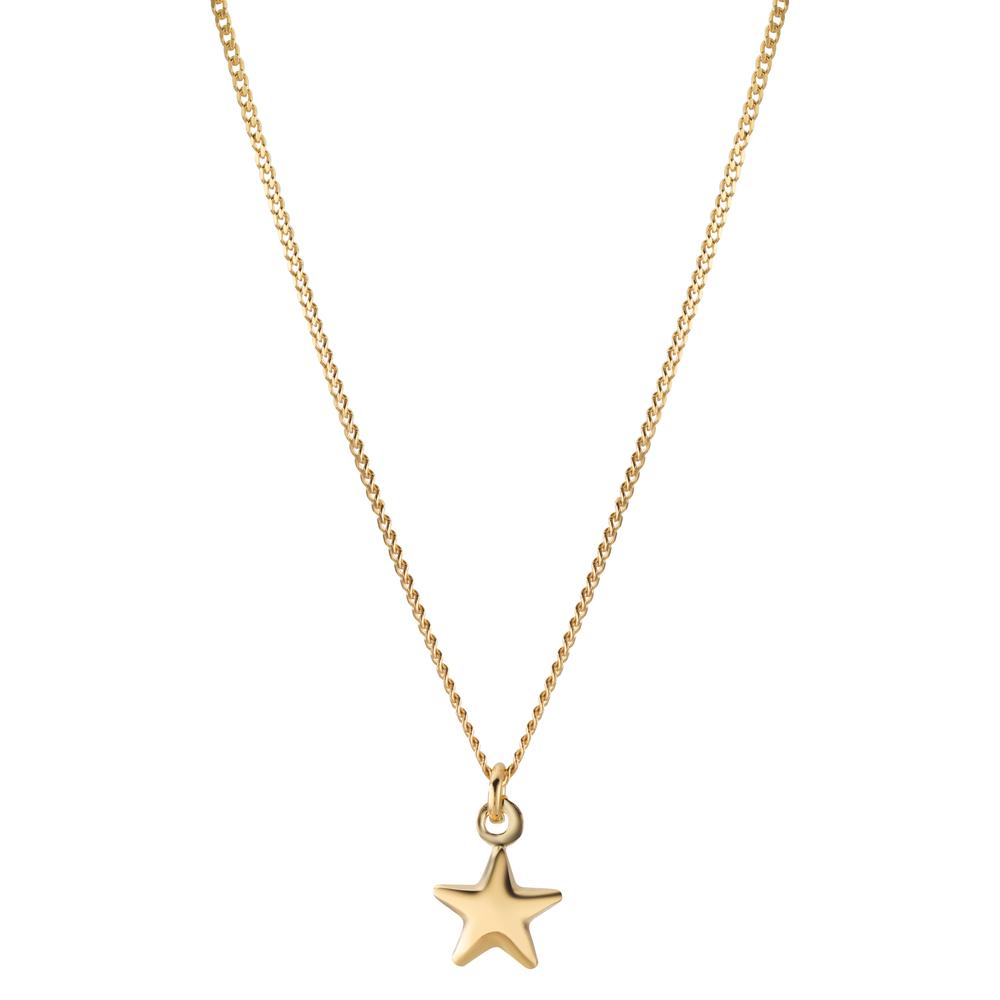 Necklace Silver Yellow Gold plated Star 42-45 cm