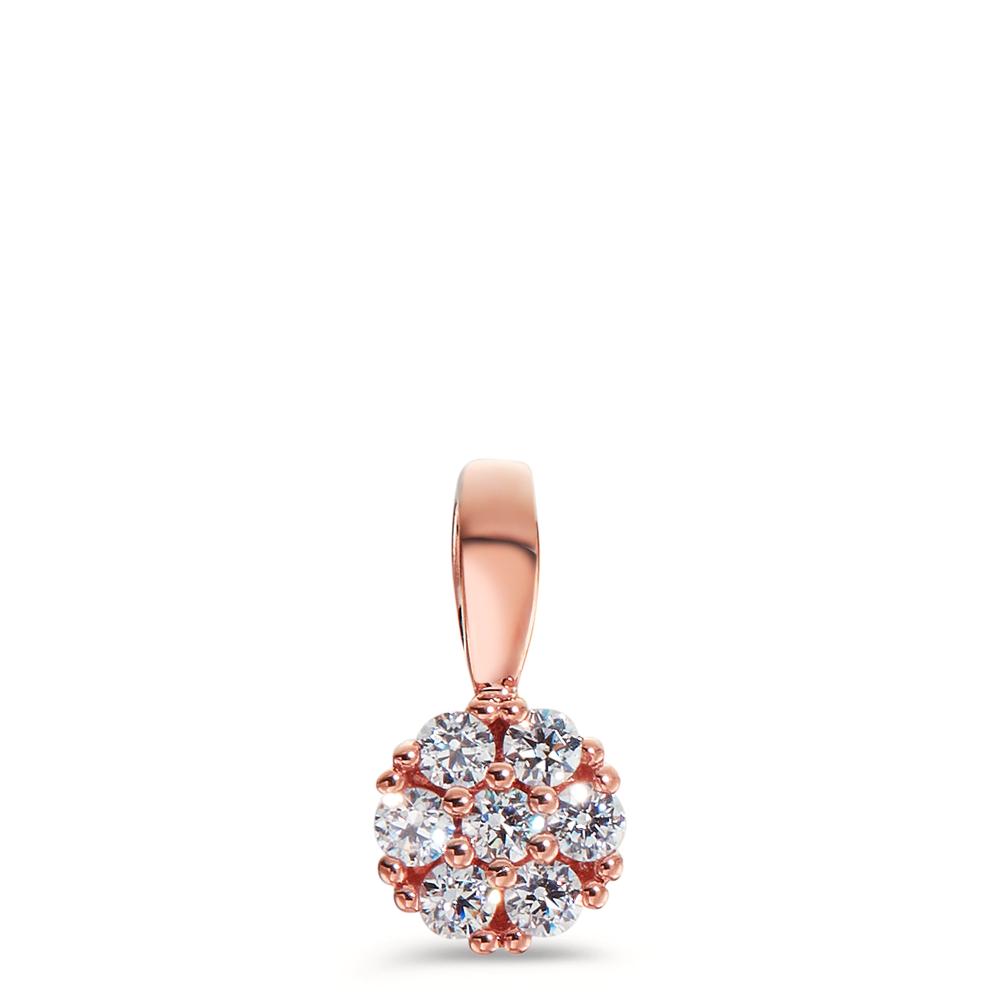 Pendant 9k Rose Gold Zirconia 7 Stones Ø5.5 mm