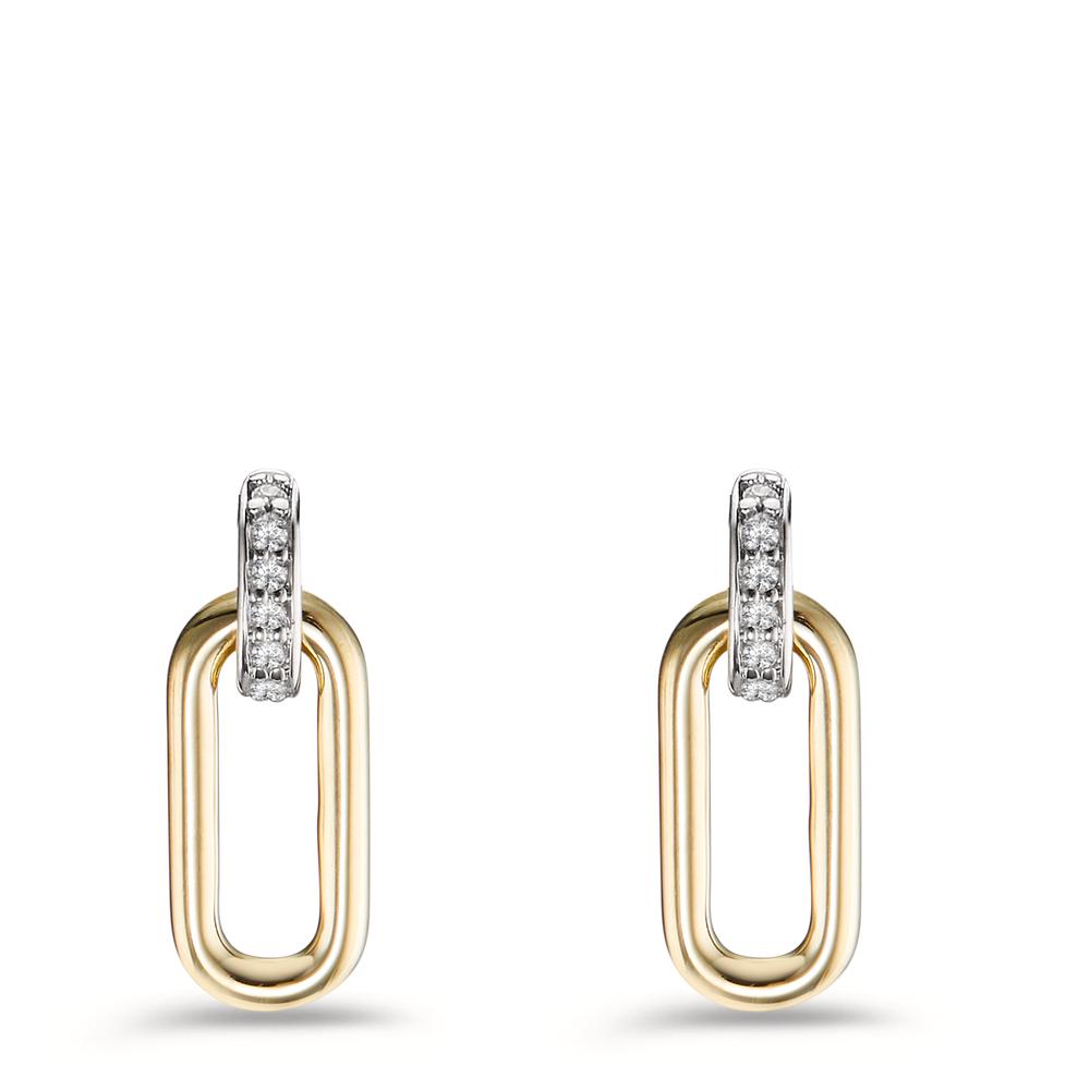 Drop Earrings 9k Yellow Gold Diamond 0.03 ct, 10 Stones, w-si