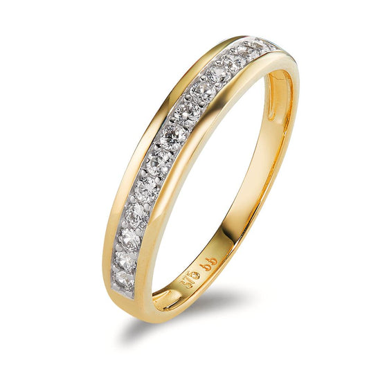 Memory ring 9k Yellow Gold Zirconia 13 Stones