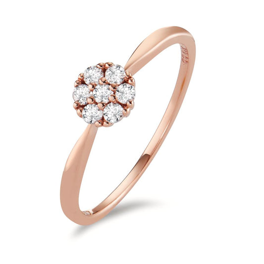 Ring 9k Rose Gold Zirconia 7 Stones Ø5.5 mm