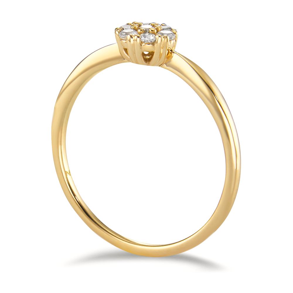 Ring 9k Yellow Gold Zirconia 7 Stones Ø5.5 mm