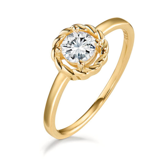 Ring 9k Yellow Gold Zirconia Ø7.5 mm