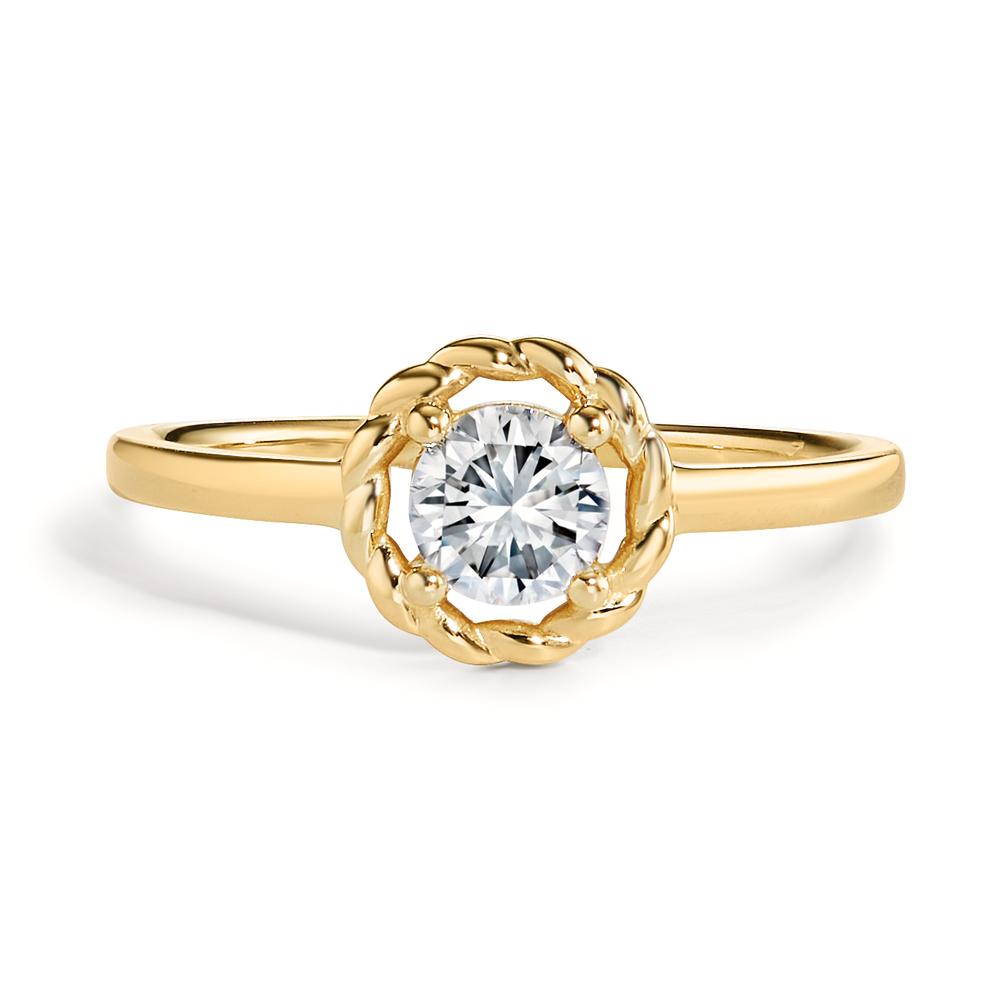 Ring 9k Yellow Gold Zirconia Ø7.5 mm