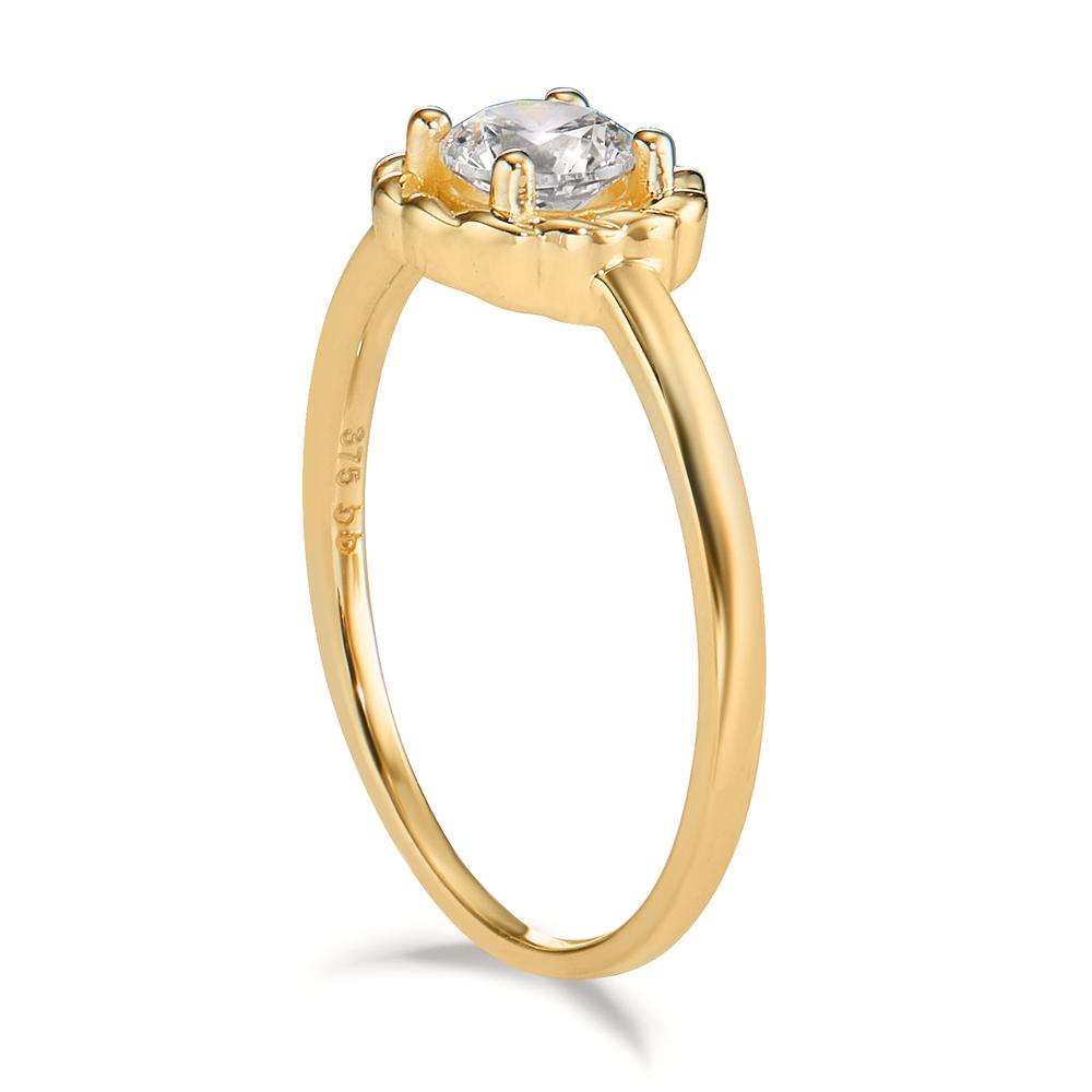 Ring 9k Yellow Gold Zirconia Ø7.5 mm