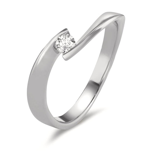 Ring 18k White Gold Diamond 0.09 ct, w-si