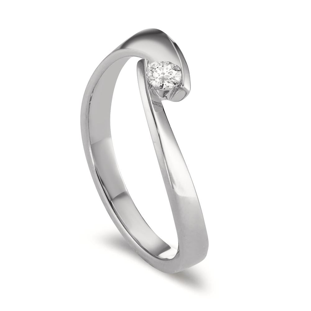 Ring 18k White Gold Diamond 0.09 ct, w-si