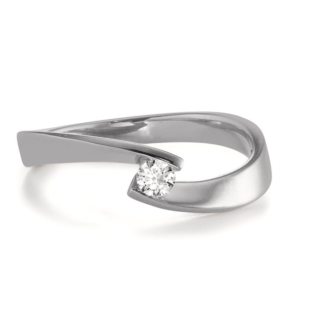 Ring 18k White Gold Diamond 0.13 ct, w-si