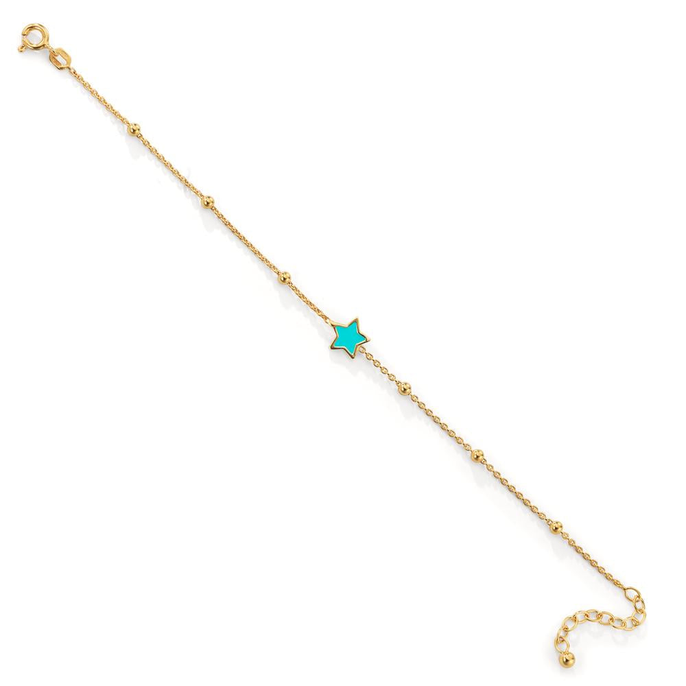 Bracelet Silver Yellow Gold plated Star 16-18 cm