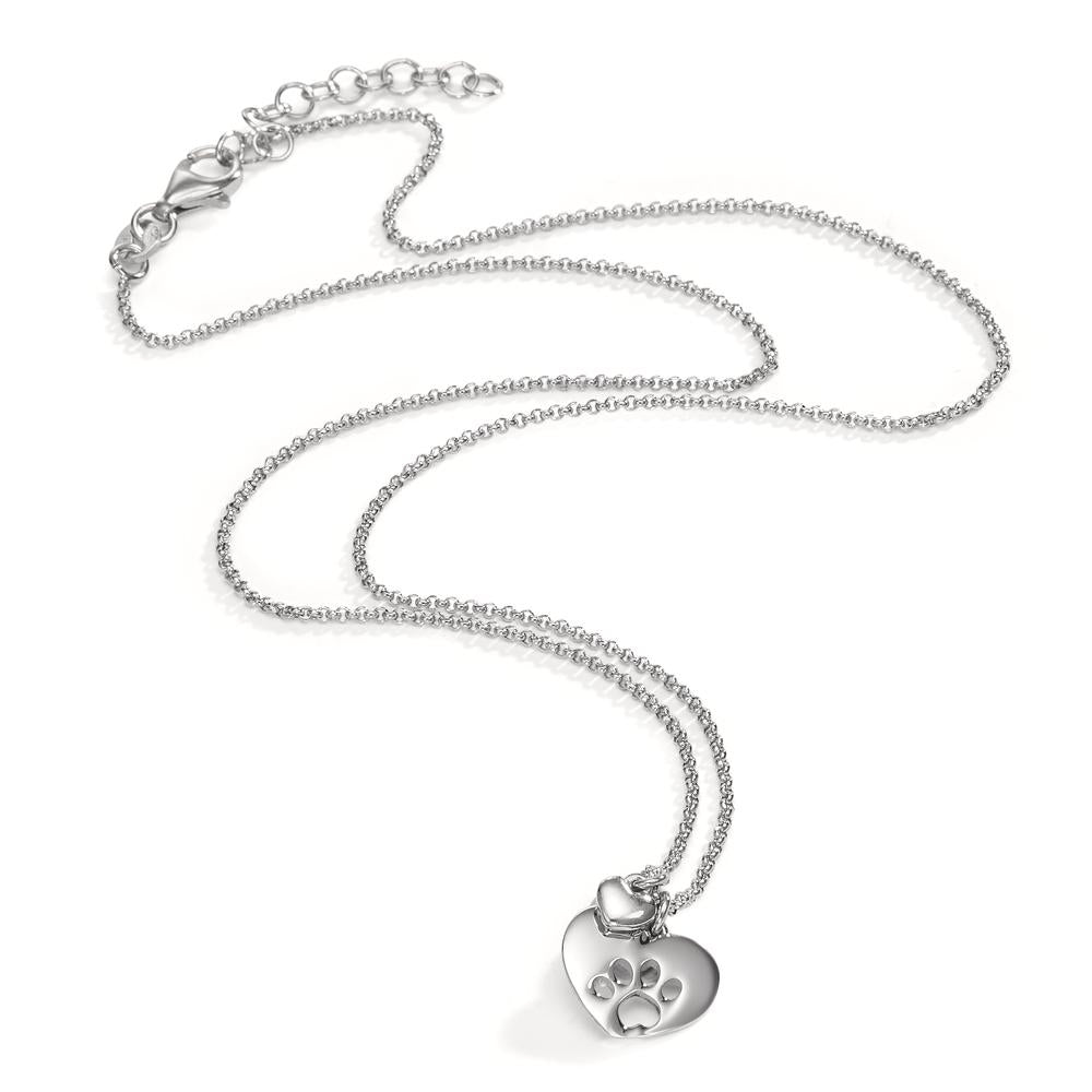 Necklace Silver Rhodium plated Paw 42-45 cm Ø12 mm