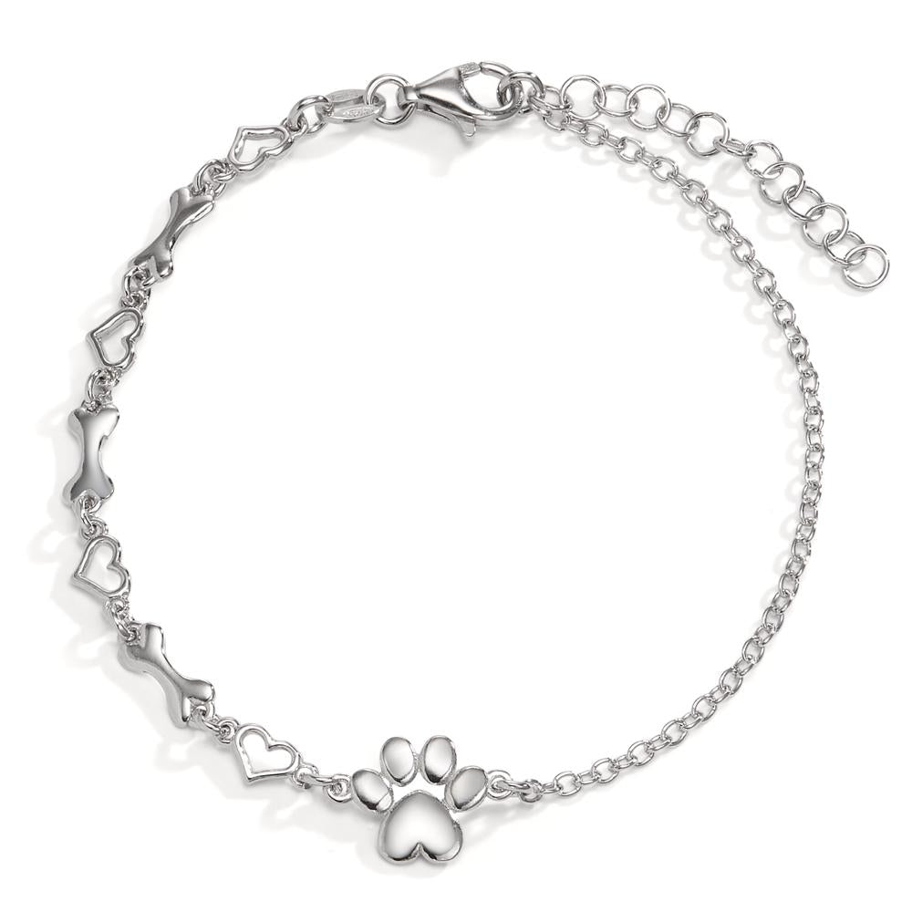 Bracelet Silver Rhodium plated Paw 17-20 cm