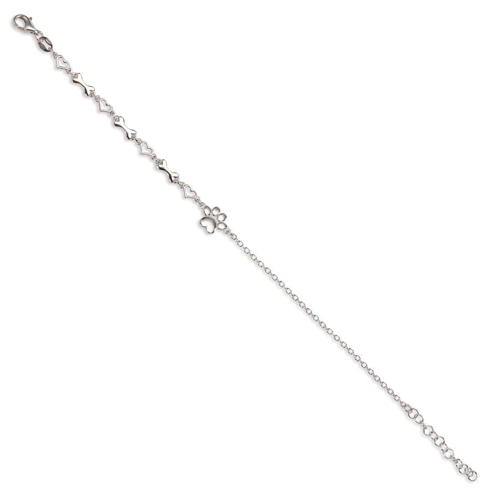 Bracelet Silver Rhodium plated Paw 17-20 cm