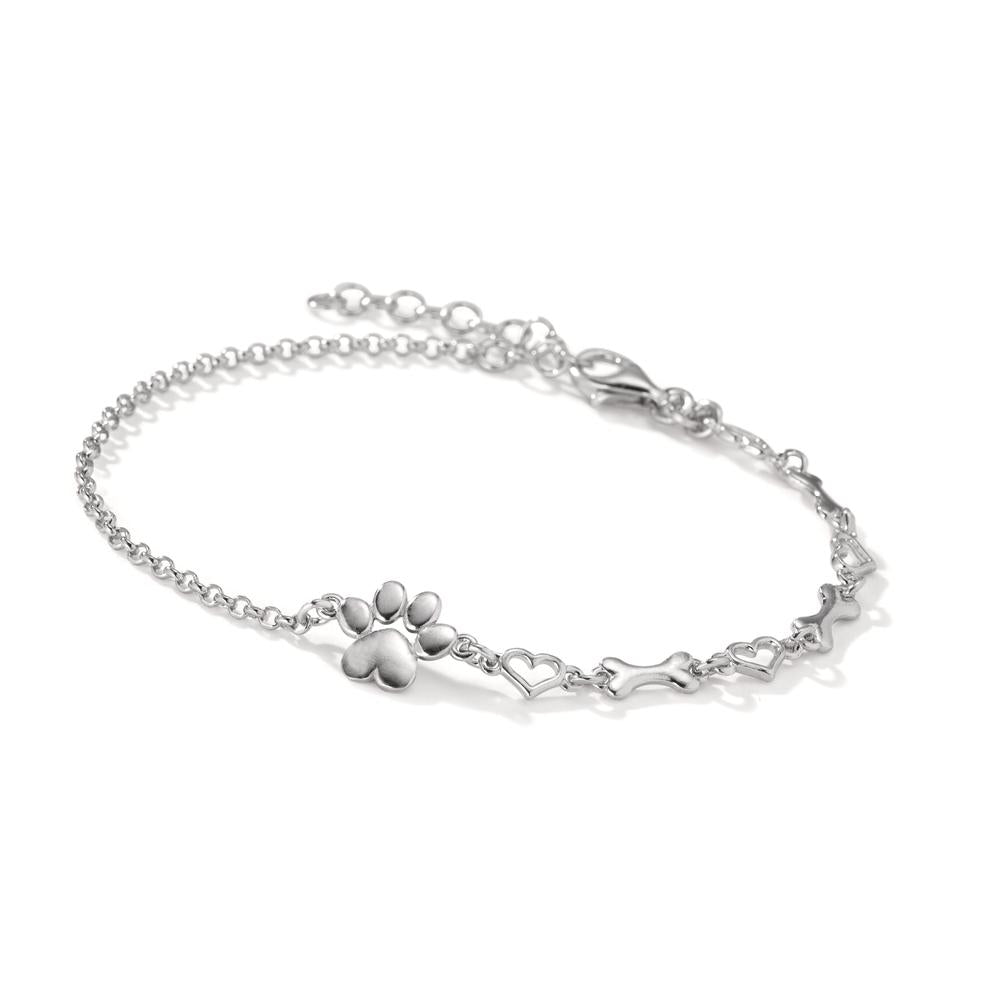 Bracelet Silver Rhodium plated Paw 17-20 cm