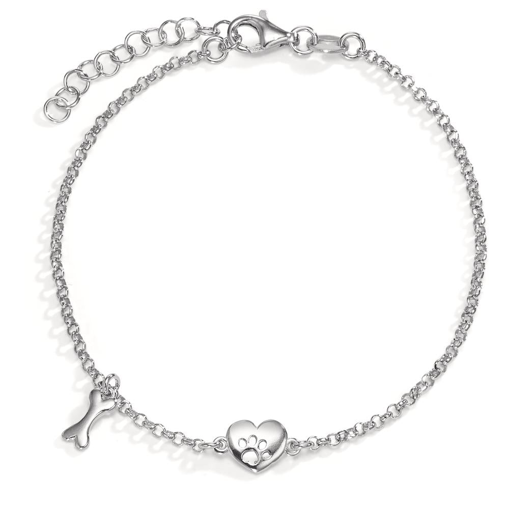 Bracelet Silver Rhodium plated Paw 17-20 cm