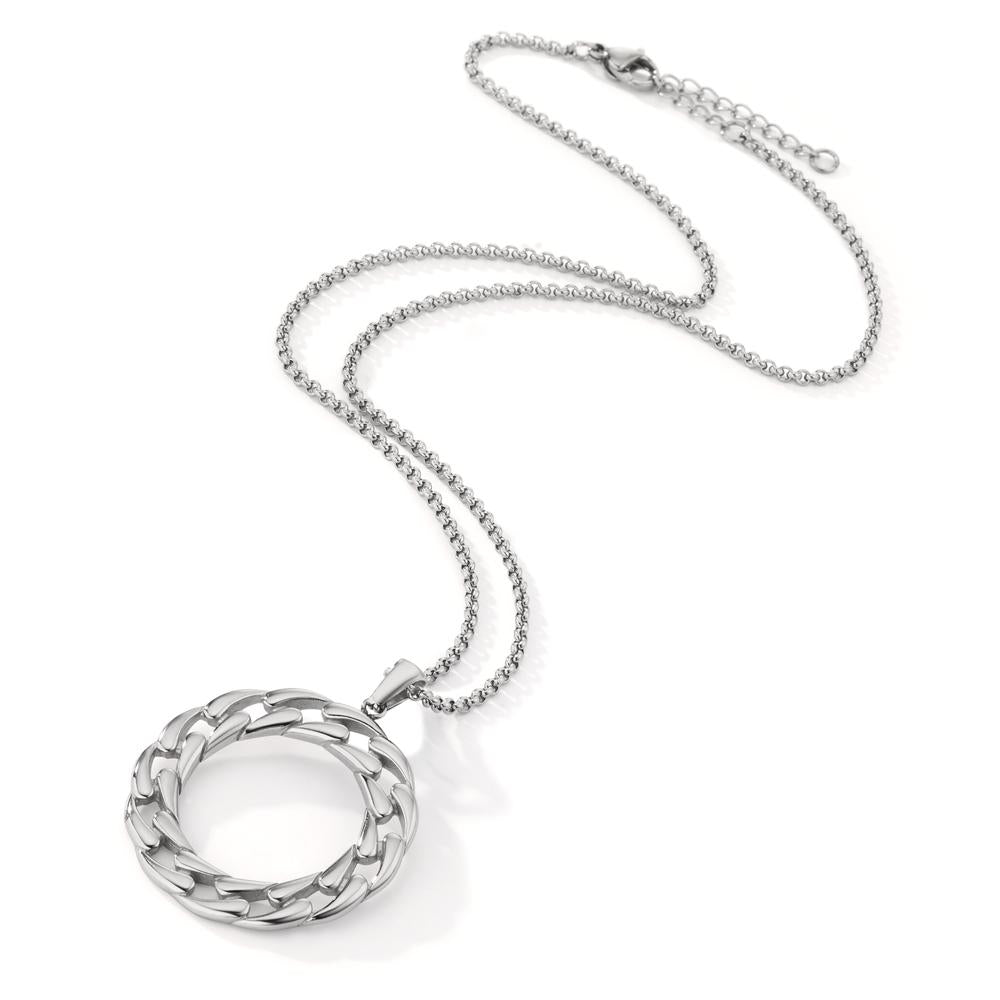 Necklace with pendant Stainless steel 41-45 cm Ø32 mm