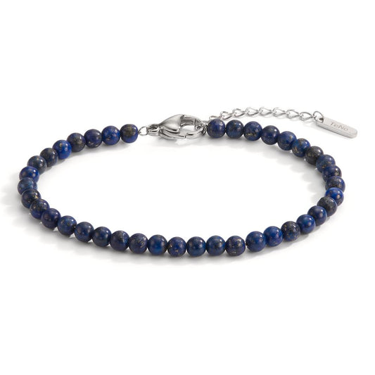 Bracelet Stainless steel Lapis Lazuli 17.5-19.5 cm Ø4 mm