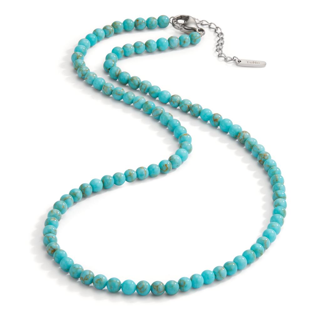 Necklace Stainless steel Turquoise 42-45 cm Ø4 mm