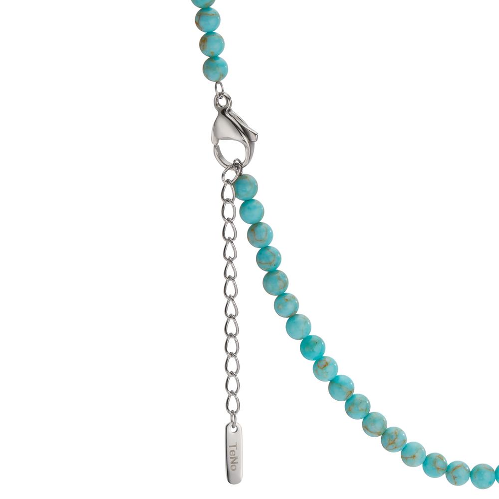 Necklace Stainless steel Turquoise 42-45 cm Ø4 mm