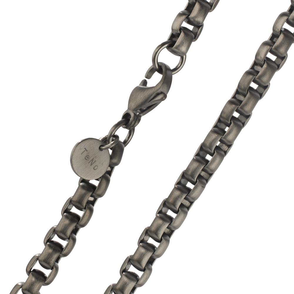 Necklace Stainless steel Gray IP coated 50 cm