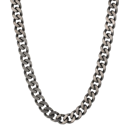 Necklace Stainless steel Gray IP coated 55 cm