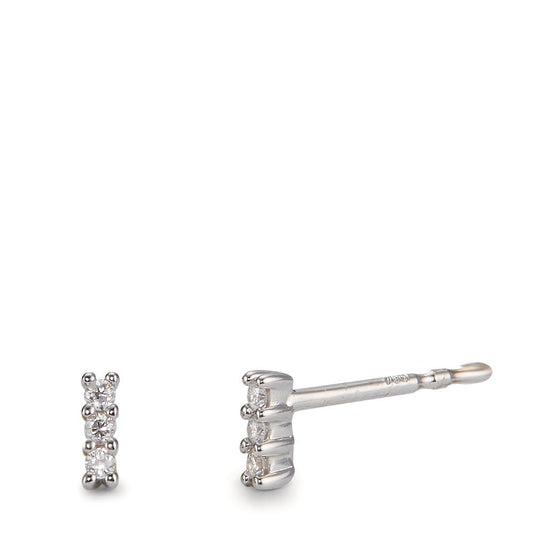 Stud earrings 18k White Gold Diamond 0.05 ct, 6 Stones, w-pi1