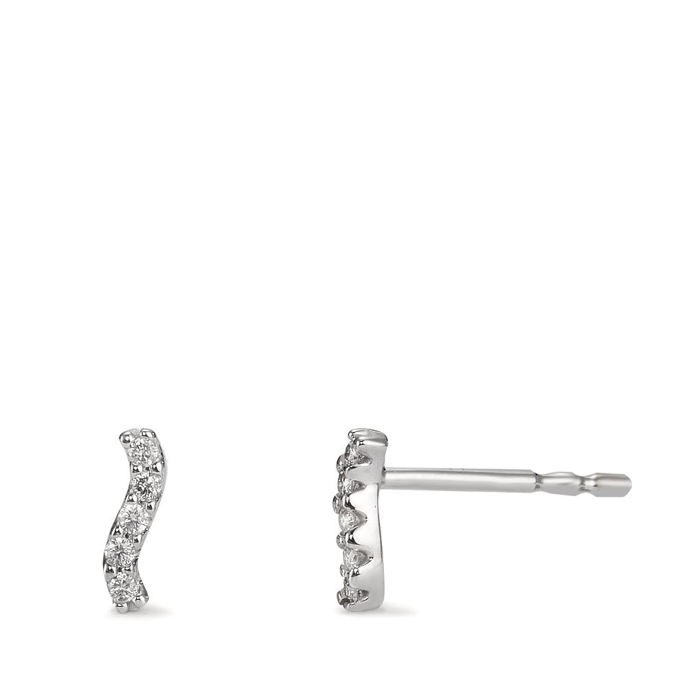 Stud earrings 18k White Gold Diamond 0.05 ct, 10 Stones, w-pi1