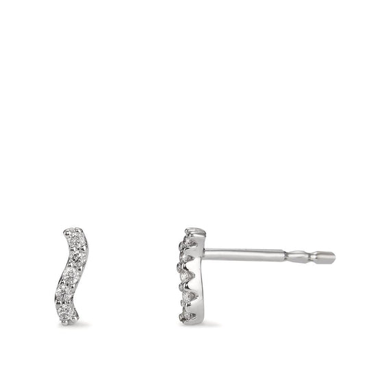 Stud earrings 18k White Gold Diamond 0.05 ct, 10 Stones, w-pi1