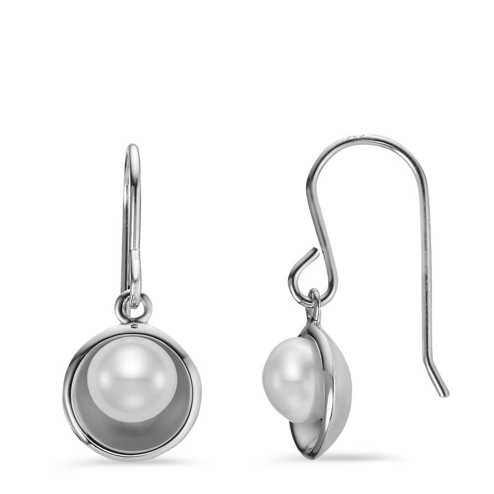 Drop Earrings Silver Rhodium plated Freshwater pearl