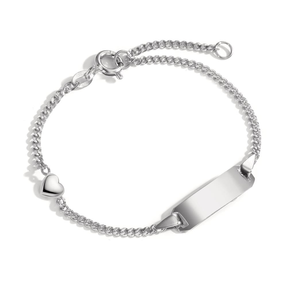 Engravable bracelet 9k White Gold Heart 12-14 cm