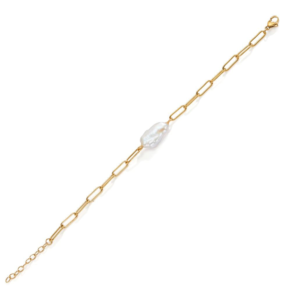 Bracelet Stainless steel Freshwater pearl 18.5-21.5 cm