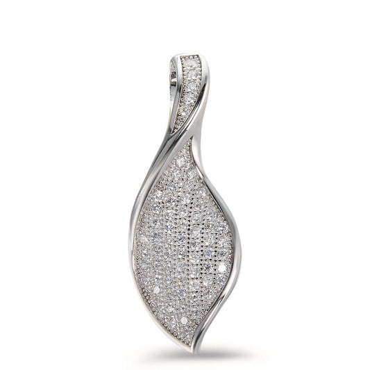 Pendant Silver Zirconia White Rhodium plated