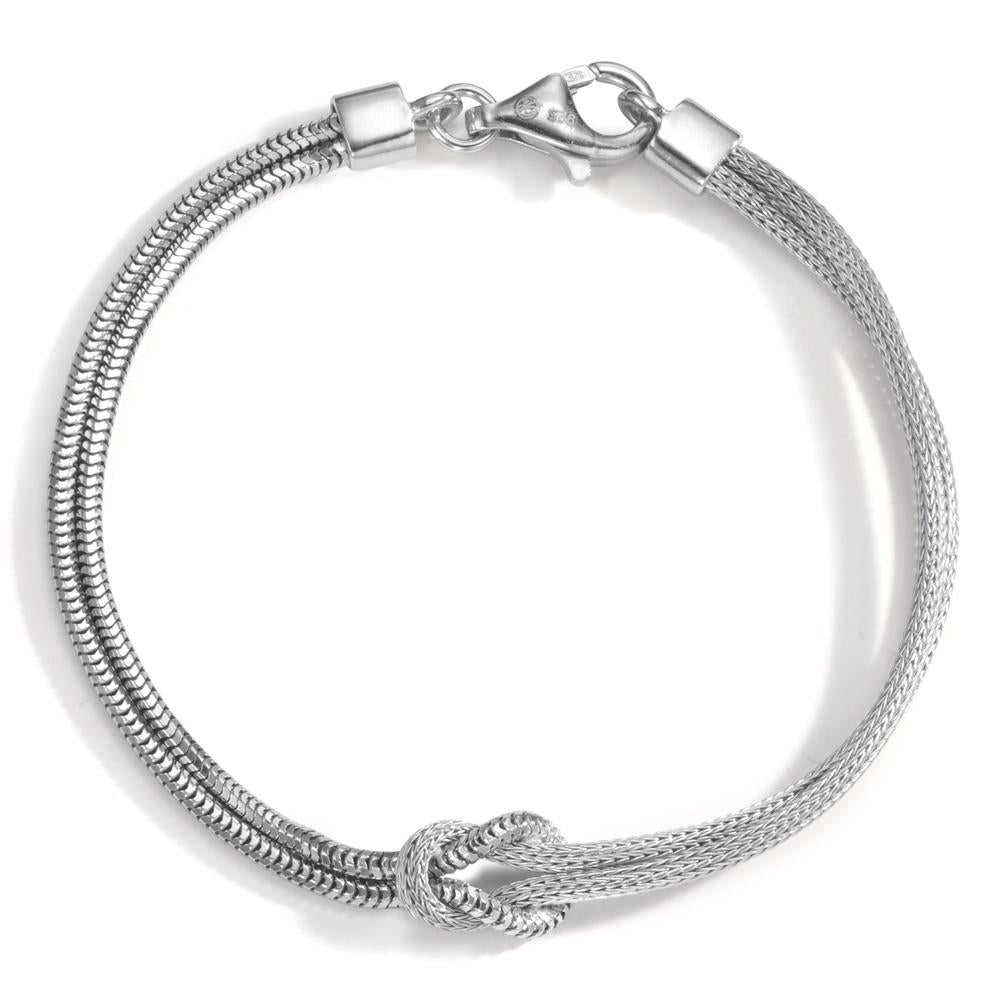 Bracelet Silver Rhodium plated Knot 19 cm