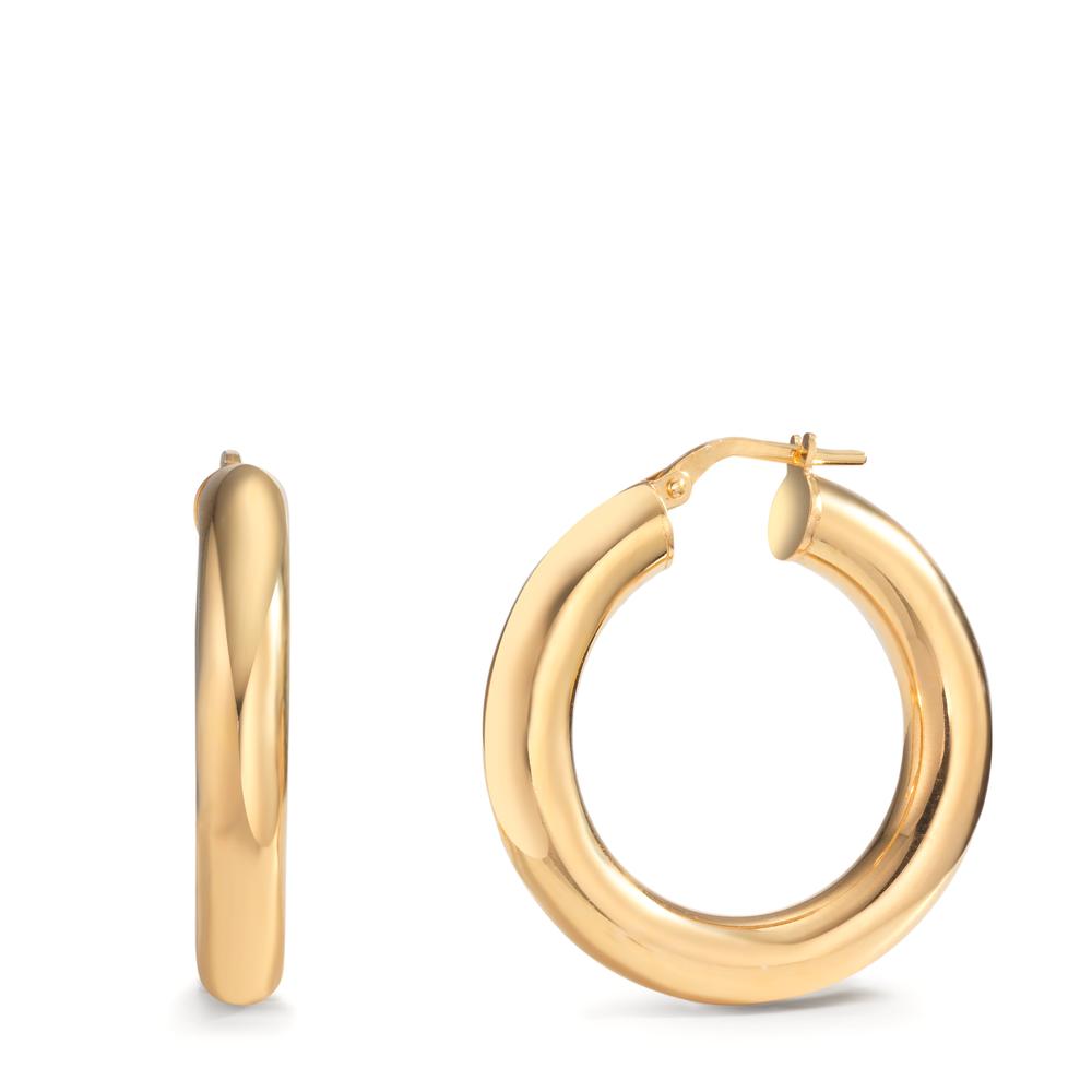 Hoop earrings Silver Yellow Gold plated