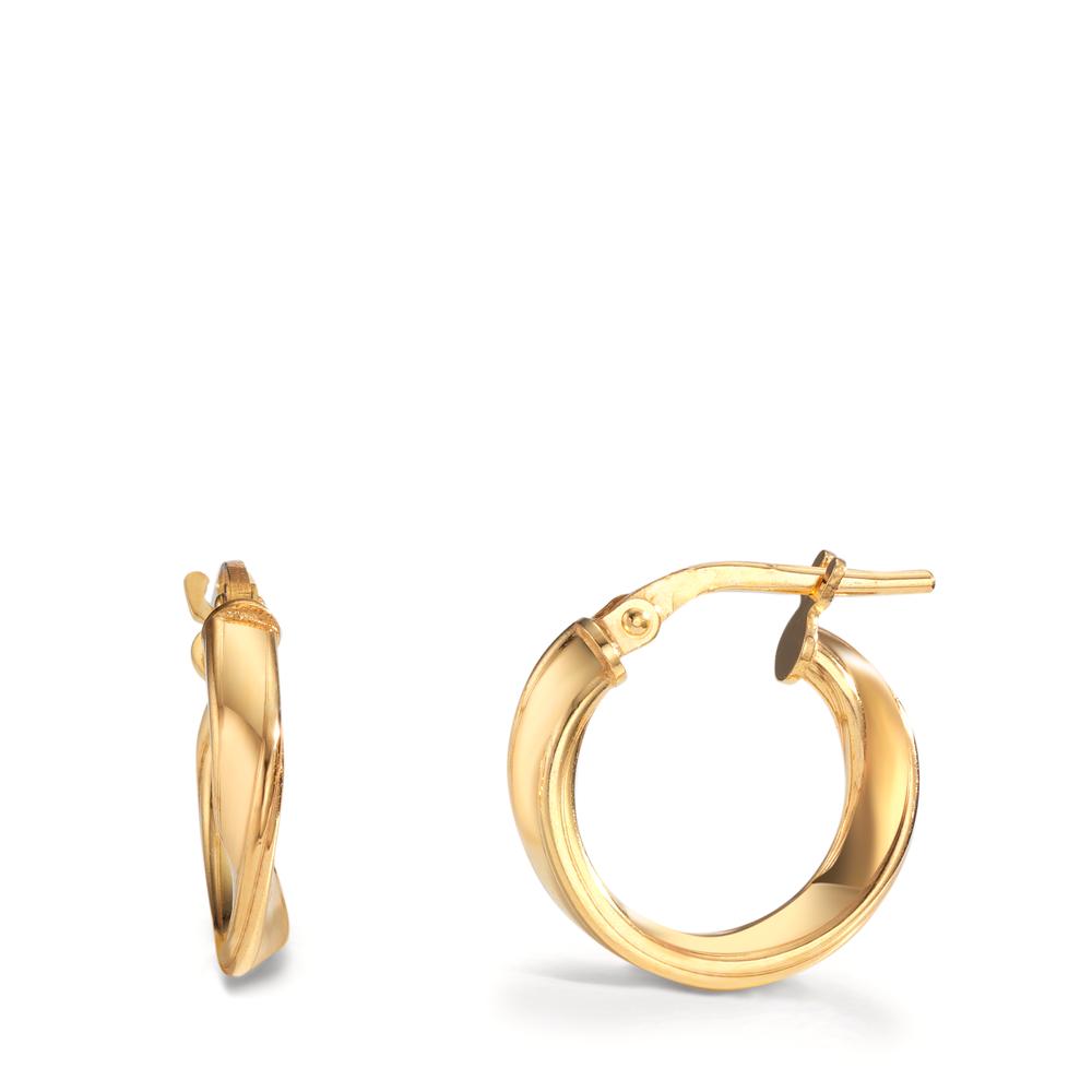 Hoop earrings Silver Yellow Gold plated