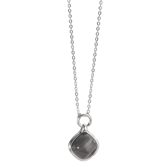 Necklace Stainless steel [synth. Stein] 42-47 cm Ø15 mm