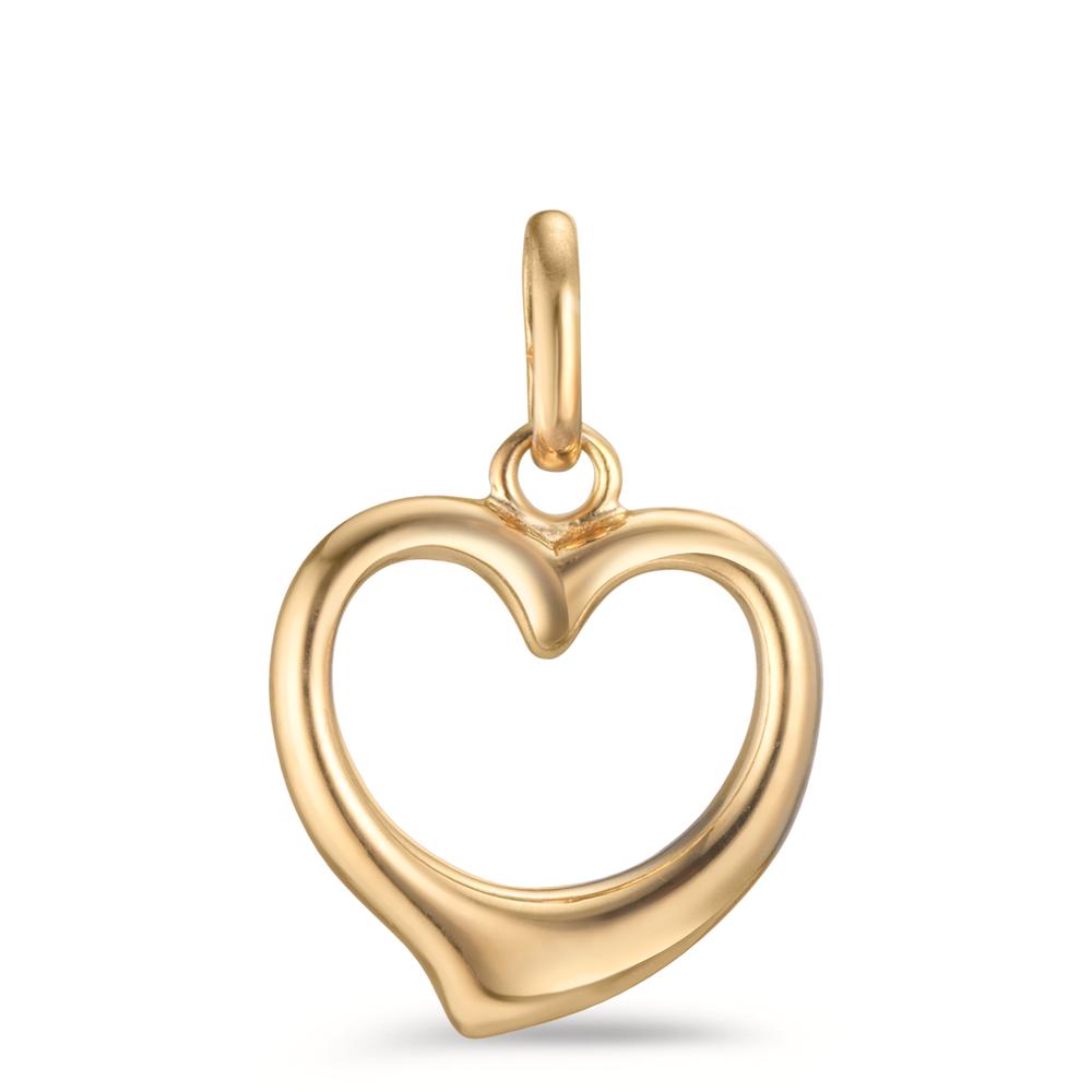 Pendant Silver Yellow Gold plated Heart Ø11 mm