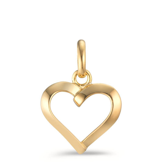 Pendant Silver Yellow Gold plated Heart Ø11 mm