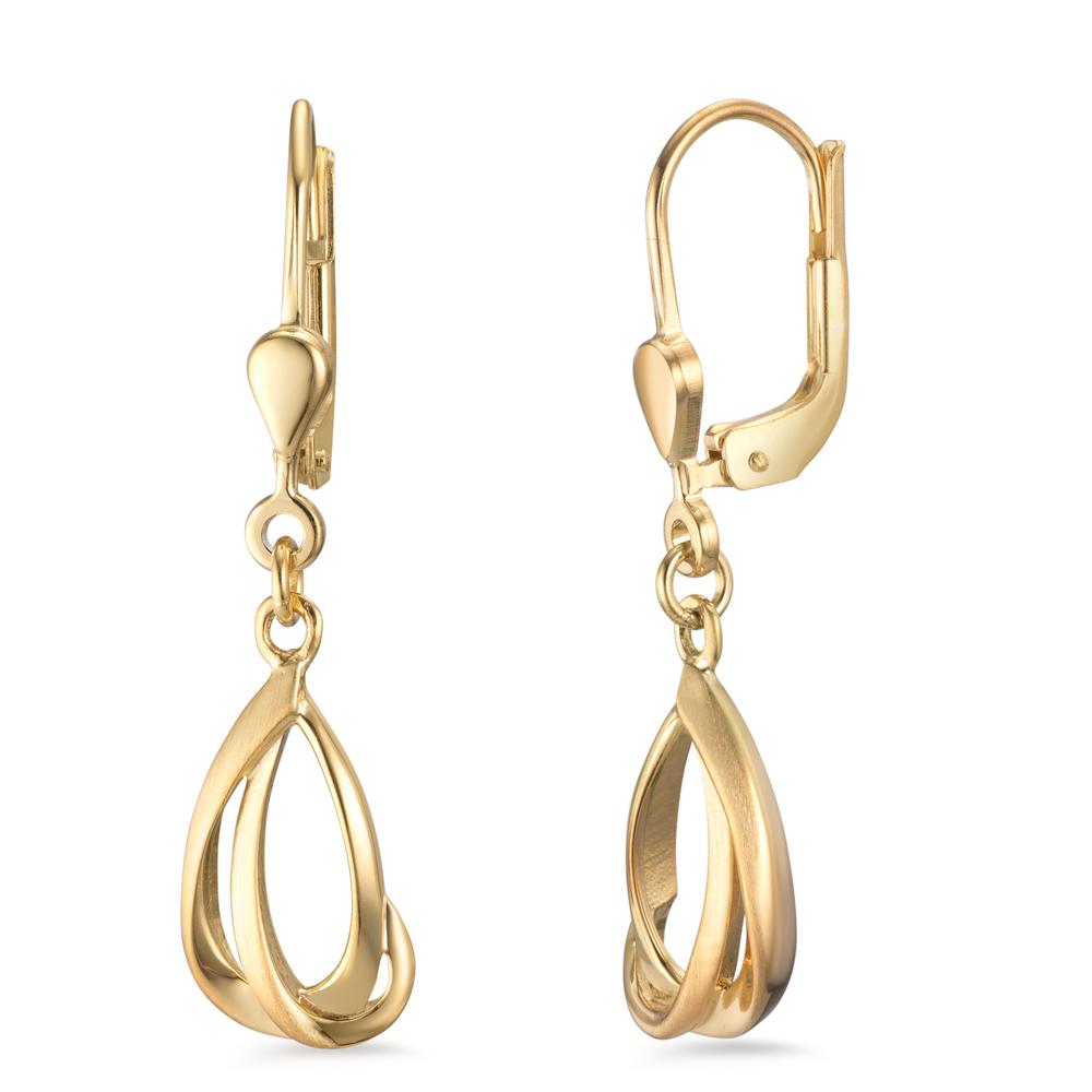 Drop Earrings Silver Yellow Gold plated