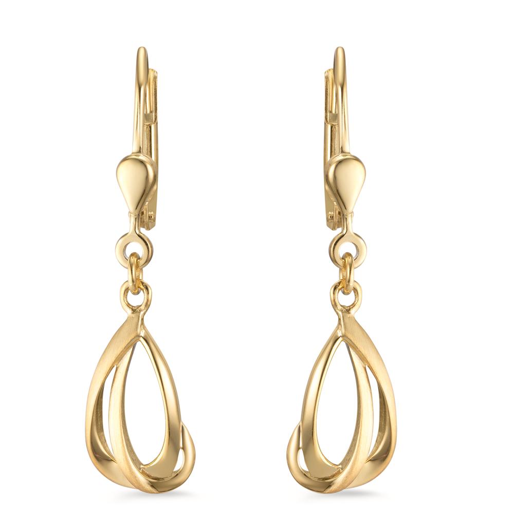 Drop Earrings Silver Yellow Gold plated