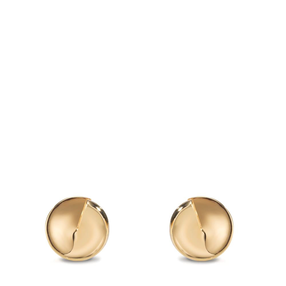 Stud earrings Silver Yellow Gold plated Ø7 mm