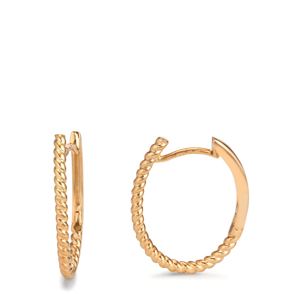 Hinged hoop Silver Yellow Gold plated