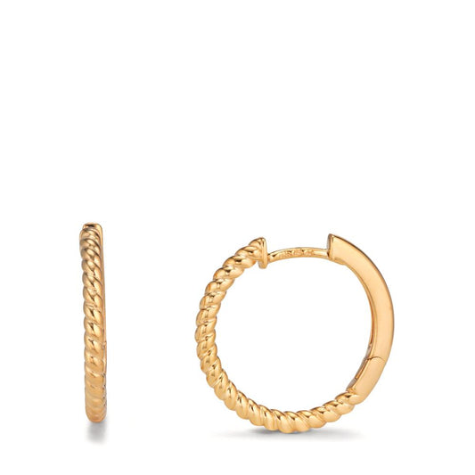 Hinged hoop Silver Yellow Gold plated