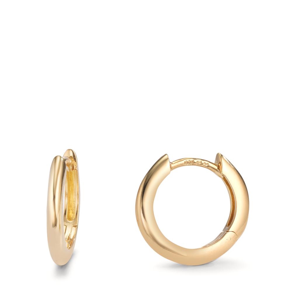 Hinged hoop Silver Yellow Gold plated