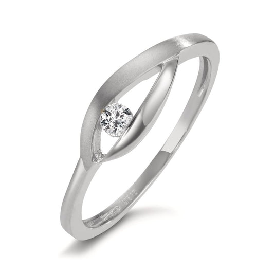 Ring 9k White Gold Zirconia